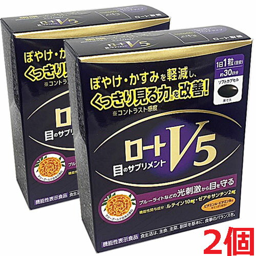 【2個・箱だし発送・ゆうメール発送・送料無料】【機能性表示食品】ロートV5a　30粒×2個※外箱から ...