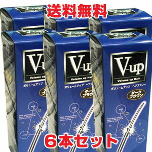 ★送料無料・6本★細毛・薄毛をボリュームアップ ピノーレ V−up ヘアスプレー ダークブラウン 200g×6本（薄毛隠しスプレー）【コンビニ受取対応商品】