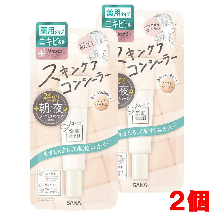 【2個】【メール便発送・送料無料】サナ　素肌記念日　薬用スキンケアコンシーラー　ACホワイト（医薬部外品）15g×2個