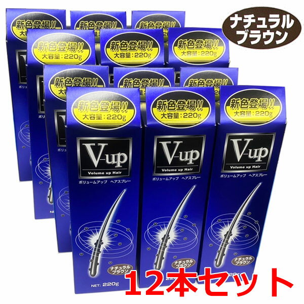 【Nブラウン】【12本セット】細毛・薄毛をボリュームアップ ピノーレ V−up ヘアスプレー ナチュ
