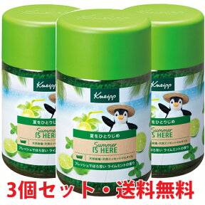 【限定品】【送料無料・3個セット】クナイプ バスソルト ライムミントの香り 850g×3個