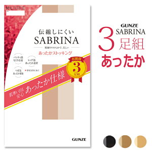 【最大20%OFFクーポン】【マラソン期間限定 特別価格】【ゆうパケット送料無料】グンゼ サブリナ あったかストッキング3足組 防寒 静電気防止 お腹厚手GUNZE SABRINA 01-SP818