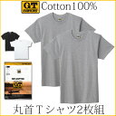 GTホーキンス 綿100%半袖丸首Tシャツ2枚組!グンゼ【メール便可】
