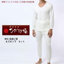 【送料無料】ひだまり本舗 ひだまり 極 紳士 長袖U首シャツ&ズボン下 セット販売 S・M・L・LL 【日本製】 メンズ 健康肌着 防寒インナー 3重構造(袖部...
