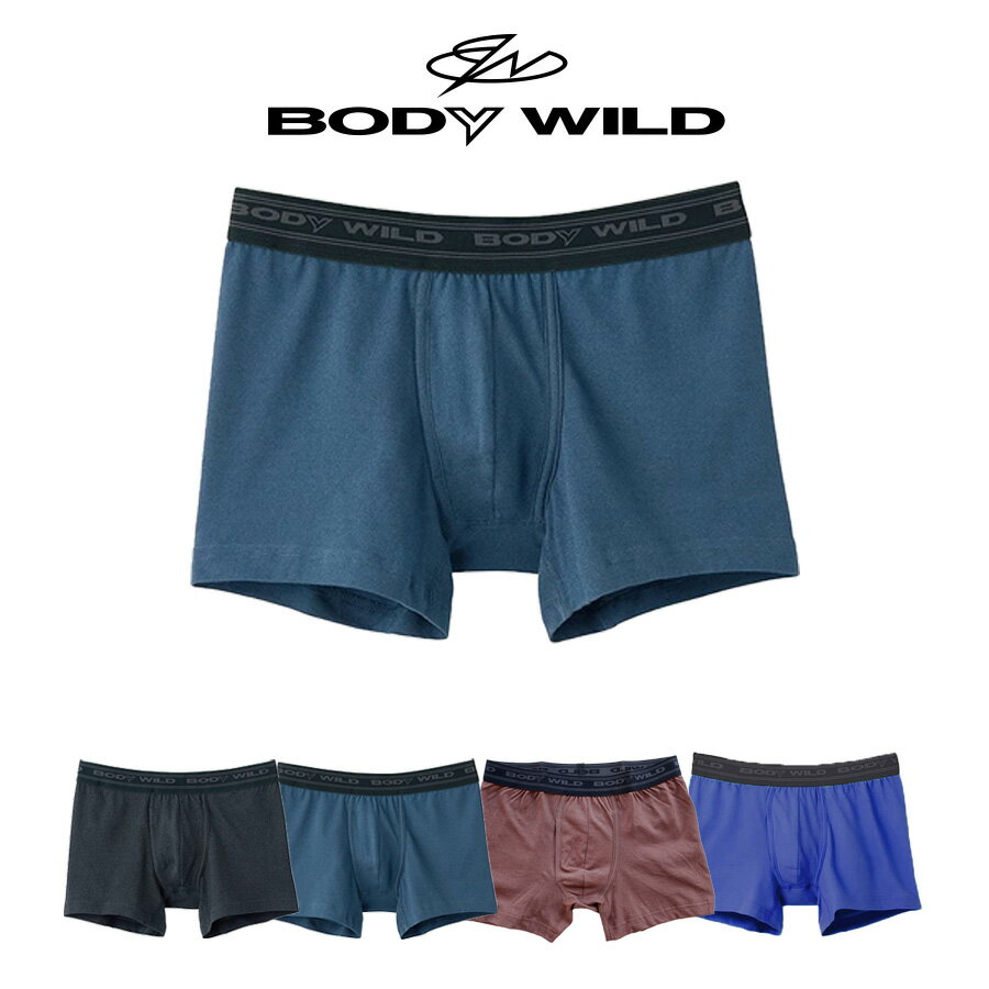 【ポイント10倍】【期間限定 SALE価格】GUNZE BODY WILD STANDARD メンズ ベア天竺 ボクサーパンツ 無地 前あき 綿混 グンゼ ボディワイルド スタンダード ＃W2Q2 01-BWB086J