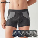 【期間限定SALE■】【クーポン対象】【メール便送料無料】GUNZE BODY WILD メンズ ラッセルレース × パワーネット ボクサーパンツ 前とじ 伸縮...