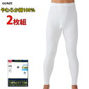 【メール便送料無料】グンゼ 綿100%長ズボン下2枚組 やわらか肌着 天竺 抗菌防臭 メンズインナー