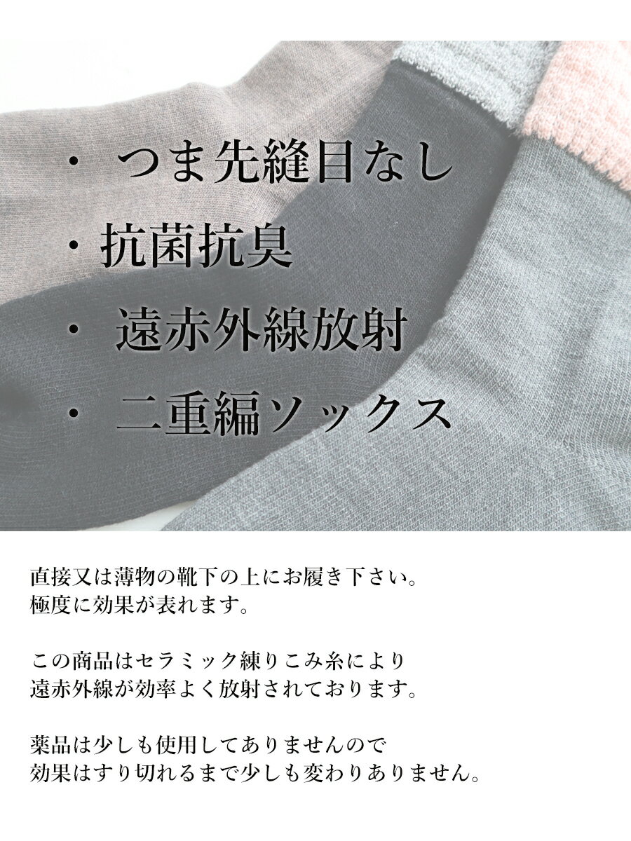 【最大20%OFFクーポン対象】【メール便送料無料】【日本製】カカトクリニック ふわもこ フリーソックス カカトのカサカサ即刻解消 つま先スッキリ、縫目なし靴下 二重編みソックス レディース 20-37