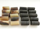 水牛丸棒材・16.5×30mm。ミックスカラー(天然色)。20個(セット)の価格。プロ用(業務用)。直径16.5mm・長さ30mm・芯持ち・オランダ水牛角。色物...