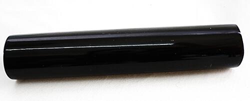 水牛丸棒材・16.5×70mm、万年筆・筆ペン胴物材。プロ（職人さん）用。特上黒（天然色）・芯持ち材。秘..