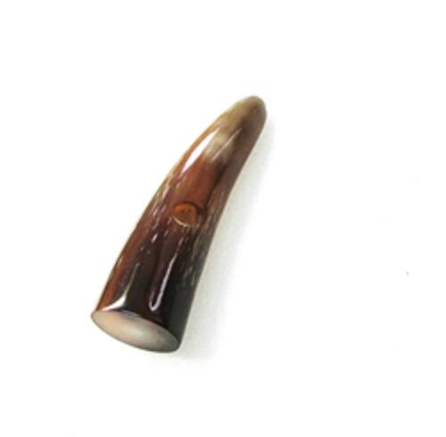 水牛ダッフルボタン・75mm。特注品（一つ穴）。特上茶（天然色）・長さ75m/m・紐穴の径6m/m。日本製。..