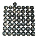 水牛ボタン・23mm、タライ型。黒の附(天然色)・50個の価格。特別価格。四つ穴・厚み4m/m。日本制。ゆうメール便。。