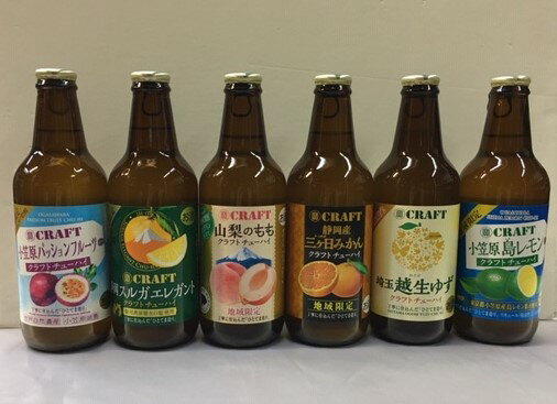 クラフトチューハイ 地域限定品 飲み比べ 6種類×2本 12本セット 330ml もも 島レモン ゆず みかん スルガエレガント パッションフルーツ クラフトチューハイ 宝 タカラ寶CRAFT