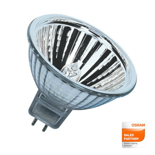 製品仕様 商品名 OSRAM ハロゲンランプ 41866WFLDECOSTAR 51 ALU 35W 12V 36° GU5.3 メーカー名 OSRAM(オスラム) スペック ≪消費電力≫35.0 W ≪電圧≫12.0 V ≪色温度≫2900 K Warm White ≪最大光度≫1100 cd ≪定格平均演色評価数≫Ra100 ≪サイズ≫直径51.0 mm,全長 46.0 mm ≪定格ランプ寿命≫4000 h ≪ビームの開き≫36度 ≪スイッチの回数≫100000回 ≪ベース≫GU5.3 ≪同等品≫JR12V35W-KWF/GT(前面ガラス) 商品説明 ■保護シールド（前面ガラス）無し ■アルミニウムリフレクター ※光洋電機はOSRAM社の日本正規総代理店です。 ※製造メーカーのOSRAMブランドでお届けします。 ※おまとめご注文で送料無料可能です。 　詳細は「お支払・送料」ページをご確認下さい。