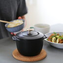 staub(ストウブ） ラ・ココット de GOHAN S ホーロー鍋12cm/0.77L ブラック 【正規輸入品】【生涯保証付】