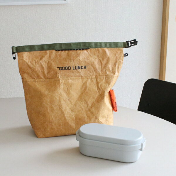 WEEKEND(ER) 保冷クールバッグ ナチュラル/グレー COOLBAG GOOD LUNCH 保冷 ランチバッグ 紙袋 デザイン お弁当袋 トートバッグ 保冷ランチバッグ おしゃれ 保冷ランチバック 保冷お弁当バッグ 保冷お弁当バック ランチ保冷バック 夏小物 ウィークエンダー