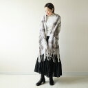 Finissage (フィニサージュ) チェックポケットストール ブロックイエロー/ブロックレッド/ミックスブルー/ミックスグレー