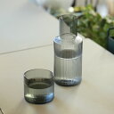 ferm LIVING (ファームリビング) Ripple Carafe Set (リップル カラフェセット) スモークグレー 北欧/ガラス食器/日本正規代理店品