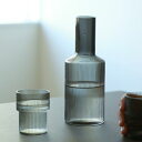 ferm LIVING (ファームリビング) Ripple Carafe (リップル カラフェ) スモークグレー 北欧/ガラス食器/日本正規代理店品