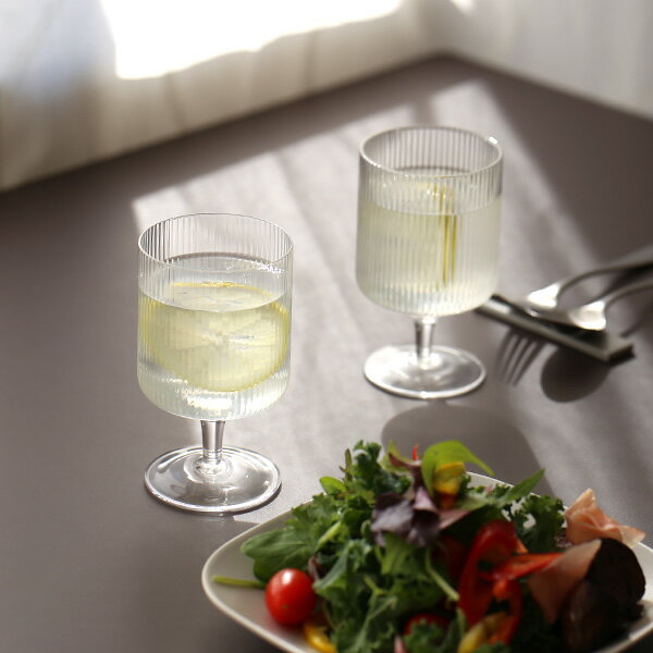 グラス 【国内在庫あり】ferm LIVING (ファームリビング) Ripple Wine Glasses(リップル ワイングラス）2個セット 北欧/ガラス食器/日本正規代理店品