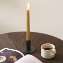 ferm LIVING (ファームリビング) Hoy Casted Candle Holder (ホイキャンドルホルダー) Low ブラックアルミニウム 北欧/インテリア/キャンドルスタンド/日本正規代理店品