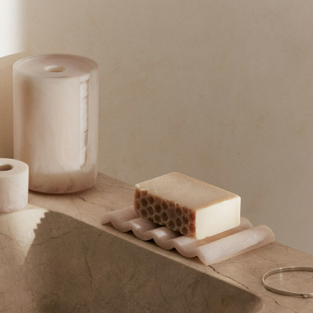 【国内在庫あり】Ferm Living (ファームリビング) Mist Soap Dish (ミスト ソープディッシュ) チャコール/エメラルド オフホワイト/...