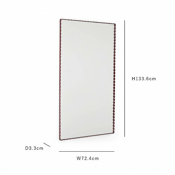 【お取り寄せ】HAY (ヘイ) ARCS MIRROR RECTANGLE L バーガンディ 鏡/壁掛けミラー【実費送料】【日本正規代理店品】 [3]