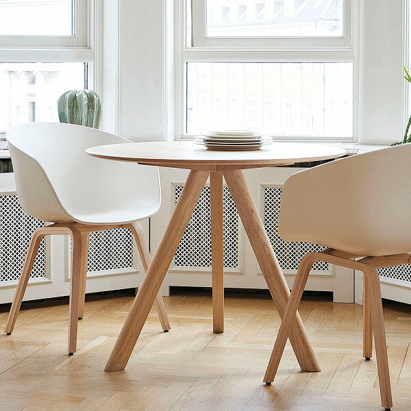【お取り寄せ】HAY (ヘイ) COPENHAGUE(コペンハーグ)CPH 20 ROUNDテーブル Φ90 オーク/オフホワイト/ブラック/グレー 【実費送料】【日本正規代理店品】