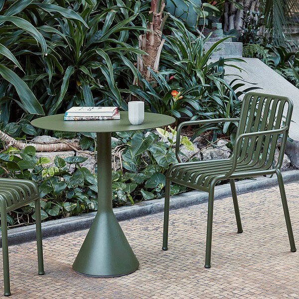 【お取り寄せ】HAY (ヘイ) Palissade Cone Table パリサード コーンテーブル Φ90cm アンスラサイト/オリーブ【実費送料】