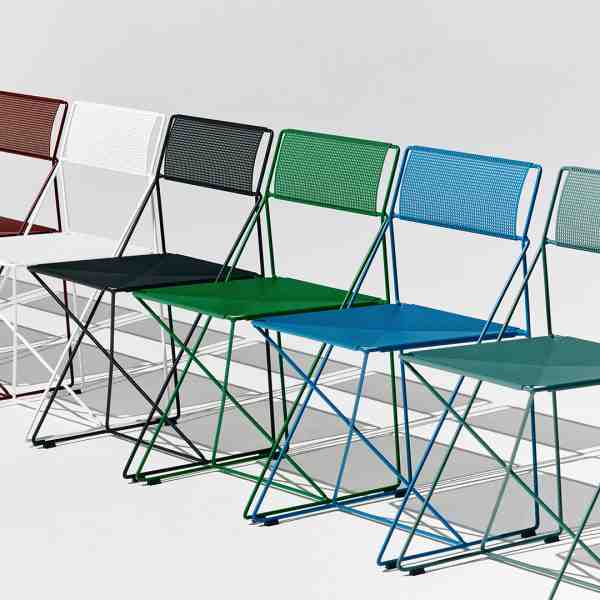 【お取り寄せ】HAY (ヘイ) X-LINE チェア 2脚ブラック/リークグリーン/パウダーブルー 北欧インテリア/..