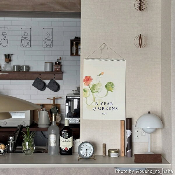 Paper Collective ペーパーコレクティブカレンダー2026 A3A Year of Greens カレンダー 2026 壁掛け 花 ボタニカル 北欧 2026カレンダー 絵画 2026年カレンダー 花のカレンダー 花カレンダー2026 絵 2026壁掛けカレンダー アートカレンダー 日本正規代理店品