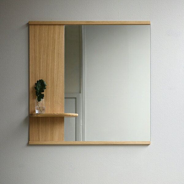 【お取り寄せ】MOEBE (ムーベ) ミラーウィズアシェルフ 70cm オーク 北欧/インテリア/鏡/日本正規代理店品【大型送料】