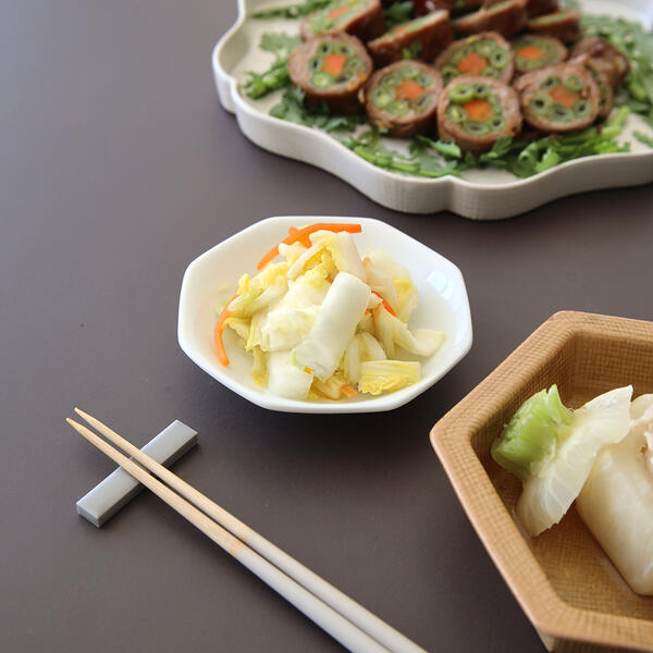 乐天商城 - 小田陶器 町中華 小皿 白/山吹/藍