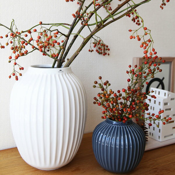 KAHLER (ケーラー) ハンマースホイ フラワーベース L ホワイト 花瓶 陶器 日本正規代理店品
