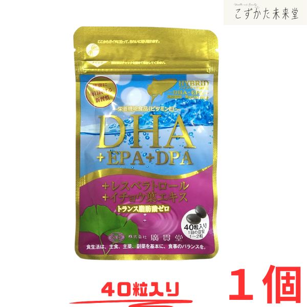 DHA＋EPA＋DPA レスベラトロール イチョウ葉エキス 40粒入り 広貫堂