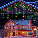 【あす楽 送料無料】【ポイント10倍】クリスマス 飾り ソーラー イルミネーション つらら LED 120球 長さ10m 全5色 屋外用 防水 コンセント式 コ...