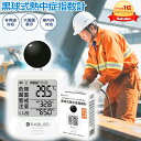 【即納 当日発送 1年保証】熱中症指数計 JIS準拠 WBGT測定器 黒球式 温湿度計 時計 リアルタイム コンパクト設計 黒球付き 屋内外対応 工事現場 アラーム機能 スポーツ 介護施設 学校 保育園 病院 企業・団体用 義務化対応 熱中症対策グッズ 熱中症予防 熱中症 暑さ指数