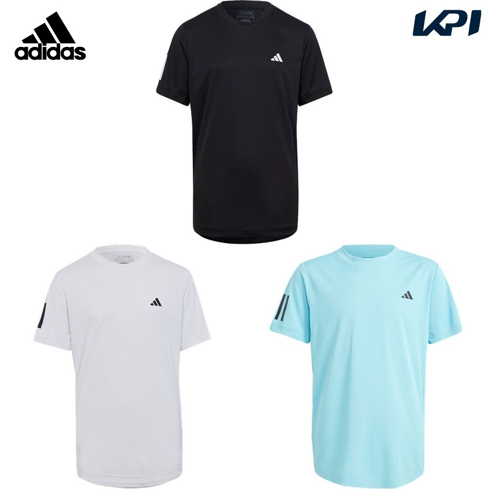 【全品10％OFFクーポン▼】アディダス adidas テニスウェア ジュニア スリーストライプス 半袖Tシャツ EUO60 2023FW