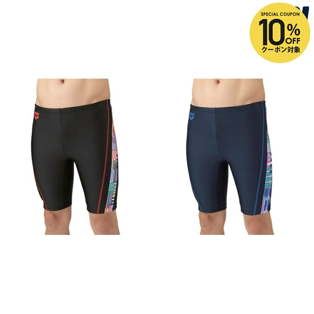 乐天商城 - 【10％OFFクーポン対象】アリーナ ARENA 水泳水着 メンズ フィットネススパッツ（ハーフレッグ） AS5FWF70M