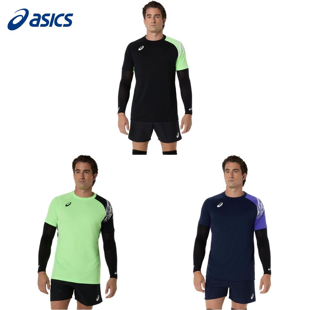 KPIのアシックス asics バレーボールウェア ユニセックス プラクティス半袖シャツ（肩口プリント） 2053A276 2026SS｜アングル2