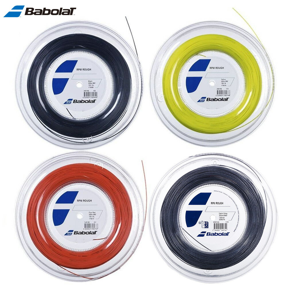 【全品10％OFFクーポン 】バボラ Babolat テニスガット・ストリング RPM ROUGH RPMラフ 200mロール ロールガット 243140