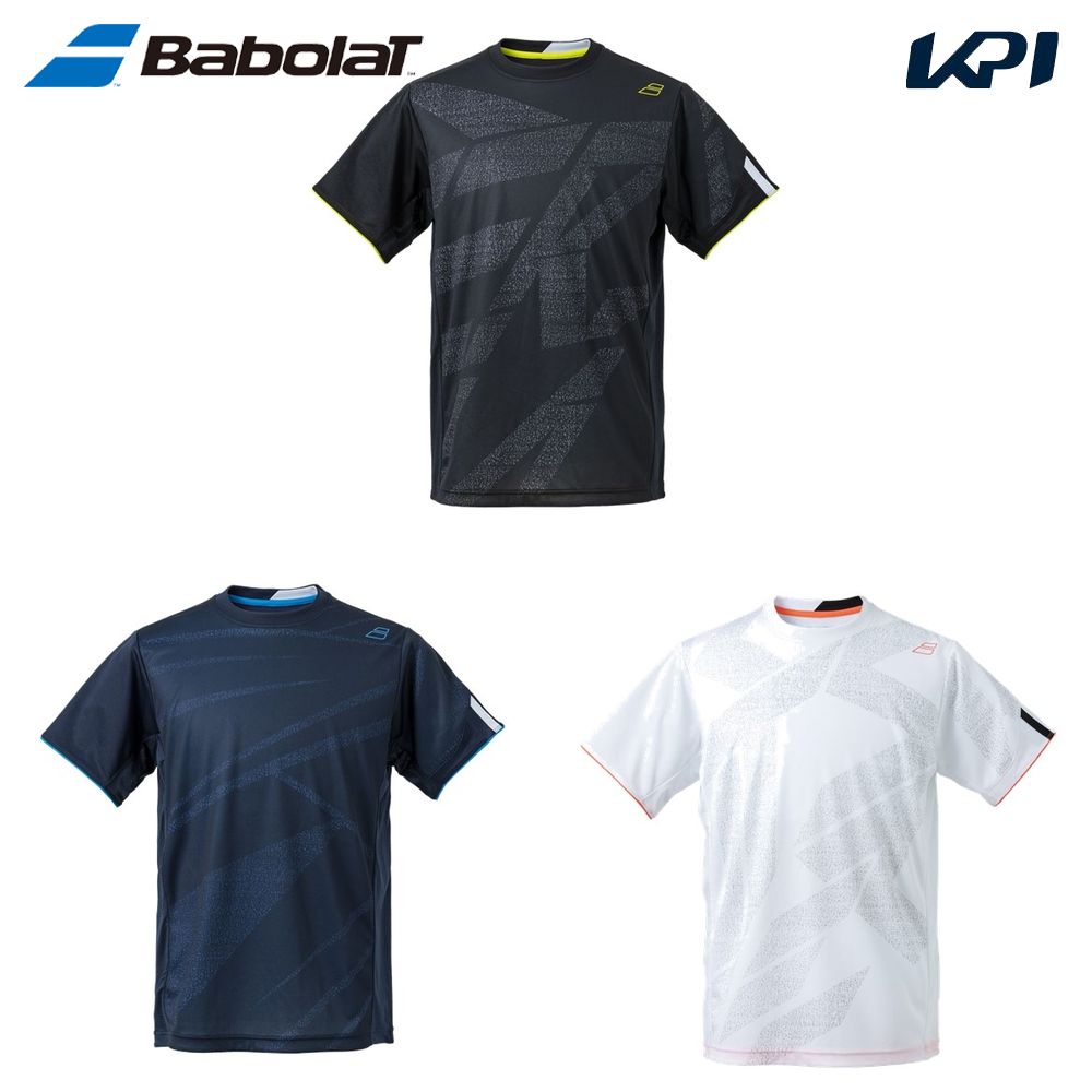 【全品10％OFFクーポン 】バボラ Babolat テニスウェア ユニセックス PURE SHORT SLEEVE SHIRT 半袖Tシャツ BUG4303 2024SS