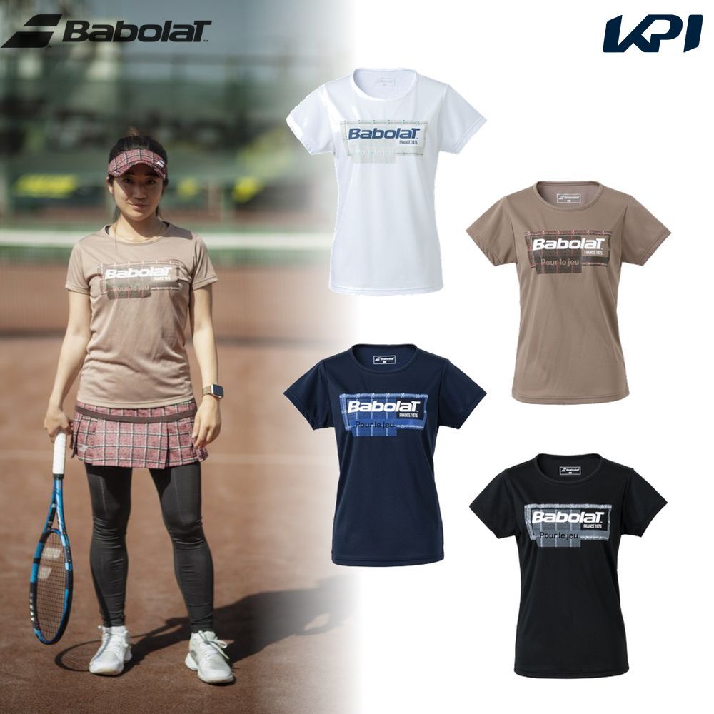 「あす楽対応」バボラ Babolat テニスウェア レディース ピュア ショートスリーブシャツ PURE SHORT SLEEVE SHIRT BWP3578 2023FW『即日出荷』