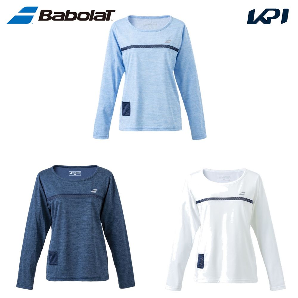 【全品10％OFFクーポン▼】バボラ Babolat テニスウェア レディース PURE LONG SLEEVE SHIRT 長袖Tシャツ BWP4525 2024SS