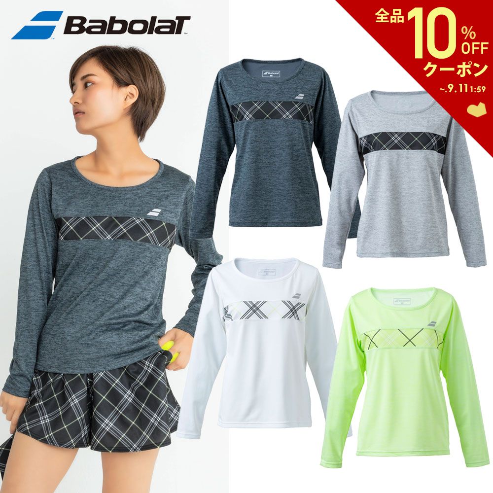 【全品10％OFFクーポン▼】バボラ Babolat テニスウェア レディース PURE LONG SLEEVE SHIRT 長袖Tシャツ BWP4527 2024SS