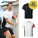 【10%OFFクーポン対象】バボラ Babolat テニスウェア ユニセックス PURE SHORT SLEEVE SHIRT ゲームシャツ BUG5303 2025SS