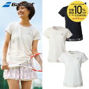 バボラ Babolat テニスウェア レディース PURE SHORT SLEEVE SHIRT ゲームシャツ BWG5323 2025SS