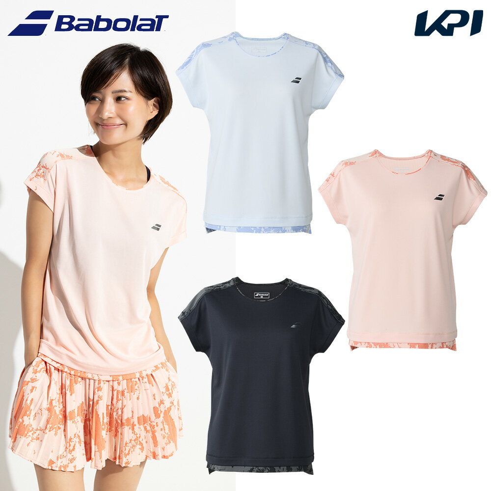 【10％OFFクーポン対象】バボラ Babolat テニスウェア レディース PLAY SHORT SLEEVE SHIRT LOOSE FIT ショートスリーブシャツ ルーズフィット BWP6521 2026SS 1月下旬発売予定※予約