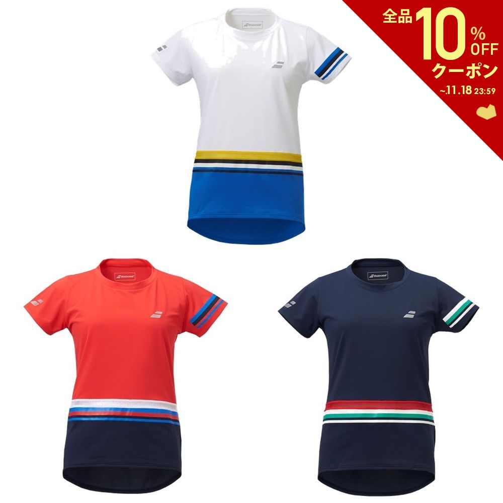 【全品10％OFFクーポン▼】「あす楽対応」バボラ Babolat テニスウェア レディース ショートスリーブシャツ BTWPJA04 2020SS 『即日出荷』【KPIタイムセール】