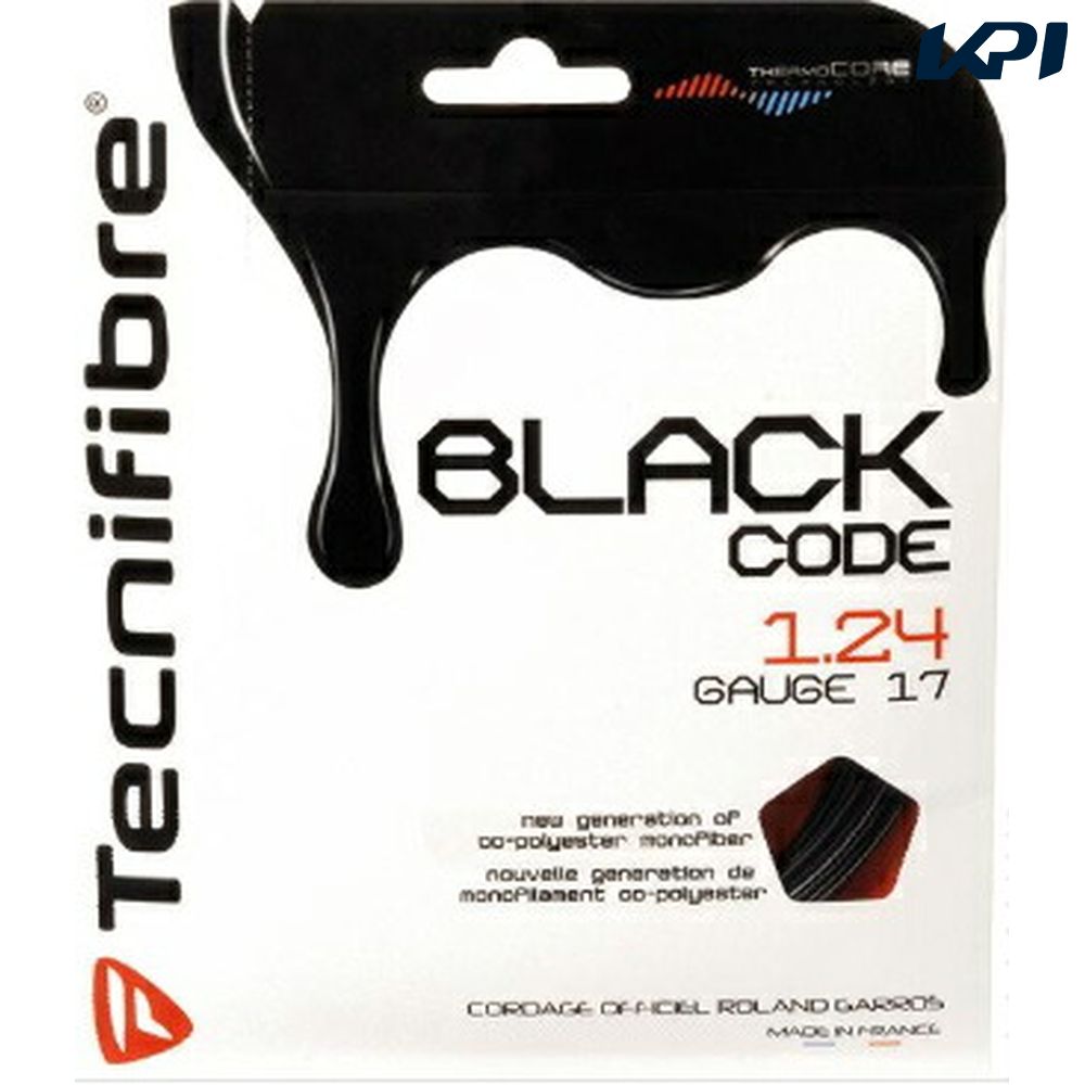 『即日出荷』 Tecnifibre（テクニファイバー）「BLACK CODE（ブラックコード）」ストリング（ガット）「あす楽対応」